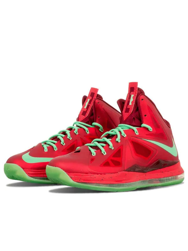 Кроссовки lebron 10 'christmas' Nike — изображение 2 из 4, красный/зеленый/красный