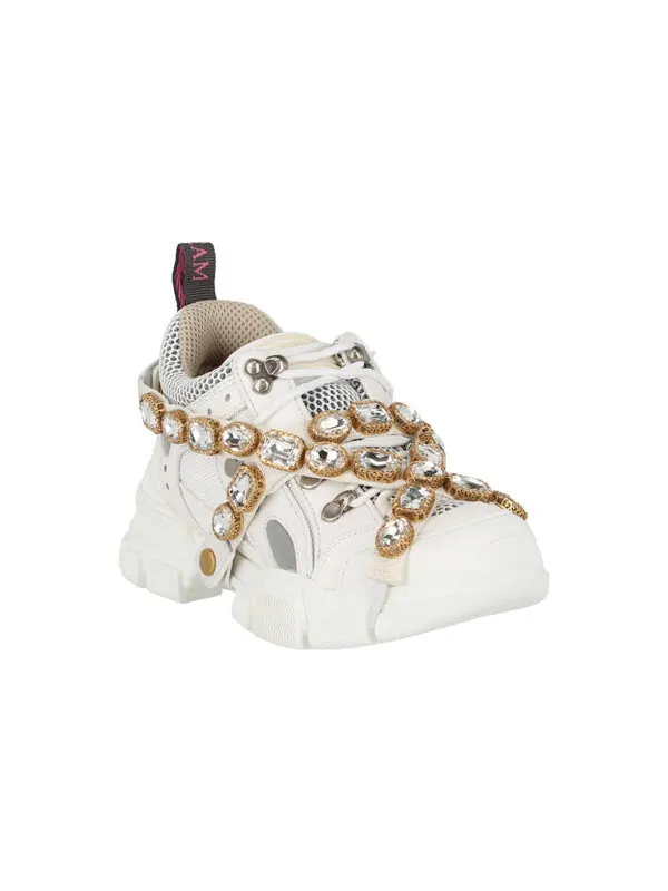 Кроссовки flashtrek crystals 'white' Gucci — изображение 4 из 4, белый