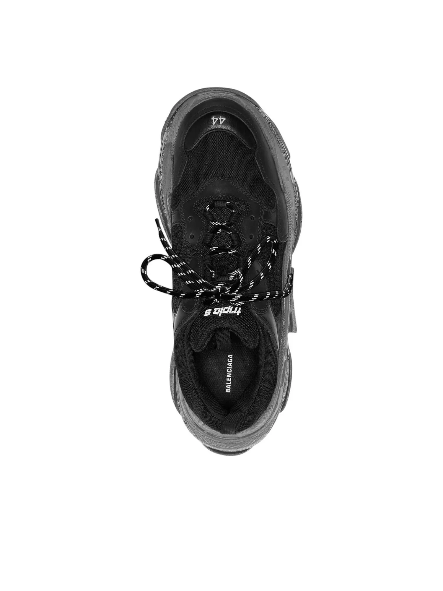 Balenciaga Triple S Clear Sole 'Black' — изображение 2 из 5, черный