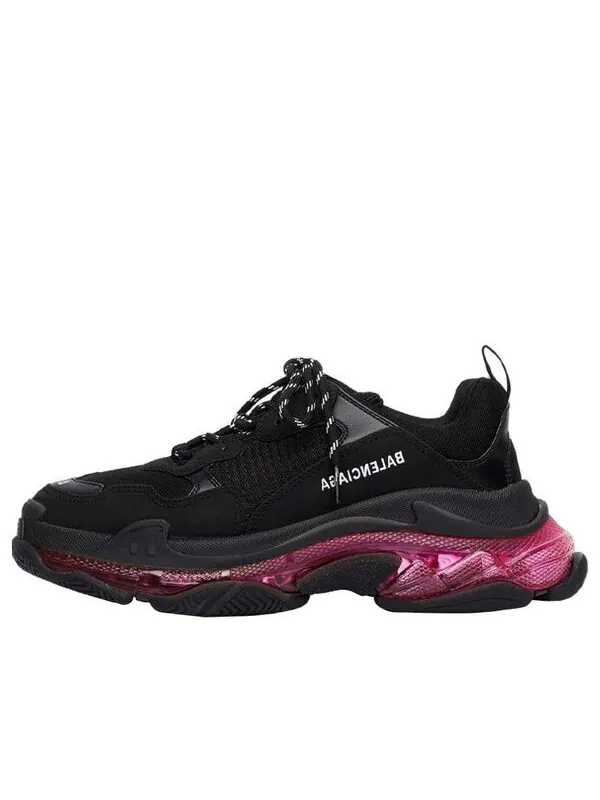 Кроссовки triple s sneaker 'clear sole - black pink neon' Balenciaga — изображение 1 из 4, черный/фиолетовый