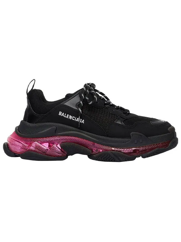 Кроссовки triple s sneaker 'clear sole - black pink neon' Balenciaga — изображение 2 из 4, черный/фиолетовый
