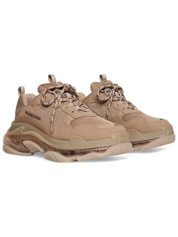 Кроссовки triple s clear sole 'brown' Balenciaga — изображение 2 из 4, коричневый