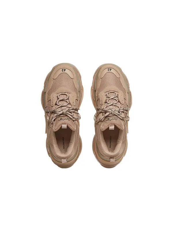 Кроссовки triple s clear sole 'brown' Balenciaga — изображение 3 из 4, коричневый