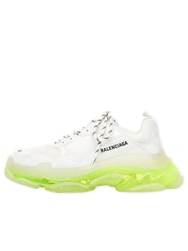 Кроссовки triple s sneaker 'clear sole - white fluo yellow' Balenciaga — изображение 1 из 4, белый/зеленый