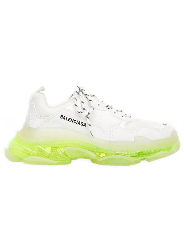 Кроссовки triple s sneaker 'clear sole - white fluo yellow' Balenciaga — изображение 2 из 4, белый/зеленый