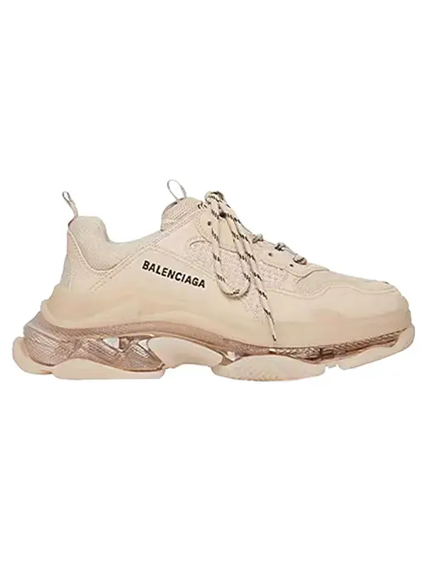 Кроссовки triple s sneakers 'clear sole sand' Balenciaga — изображение 2 из 4, бежевый/черный