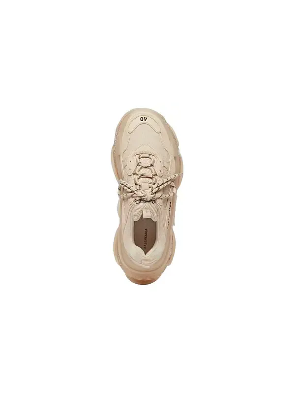 Кроссовки triple s sneakers 'clear sole sand' Balenciaga — изображение 3 из 4, бежевый/черный