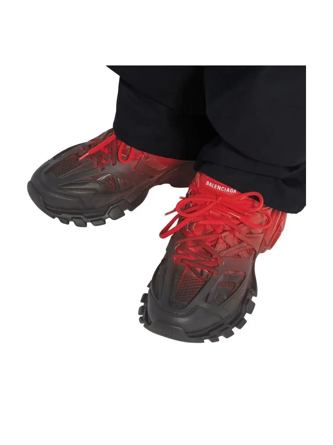 Кроссовки Balenciaga Track Gradient 'Red Black' — изображение 5 из 5, красный