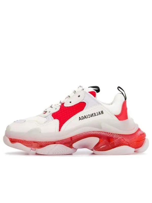 Кроссовки triple s 'clear sole - red' Balenciaga — изображение 1 из 4, белый/красный