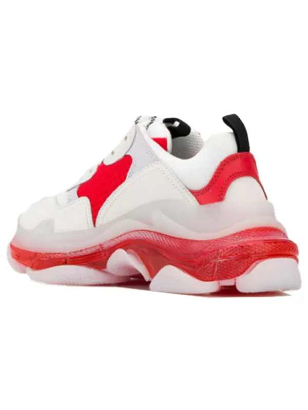 Кроссовки triple s 'clear sole - red' Balenciaga — изображение 4 из 4, белый/красный