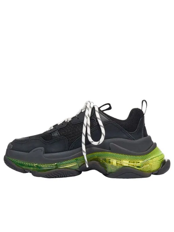 Кроссовки triple s 'black yellow fluo' Balenciaga — изображение 1 из 4, черный/зеленый