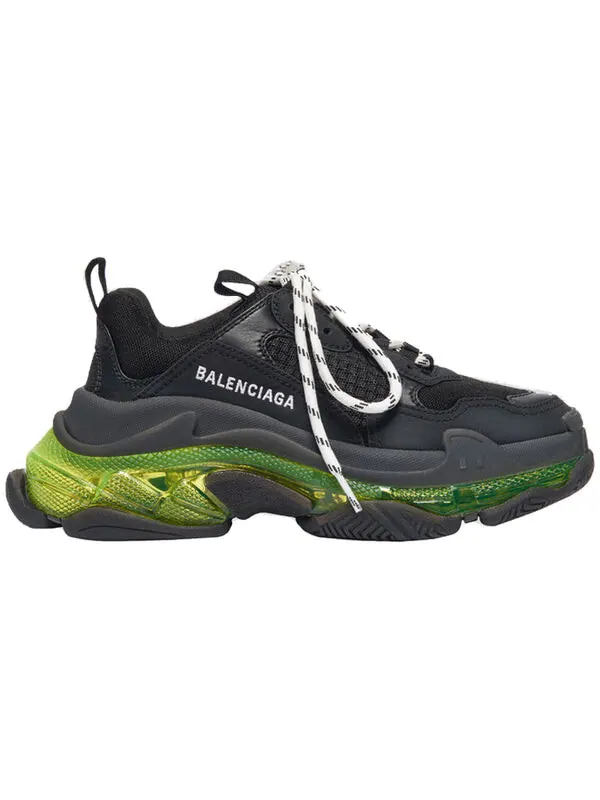 Кроссовки triple s 'black yellow fluo' Balenciaga — изображение 2 из 4, черный/зеленый
