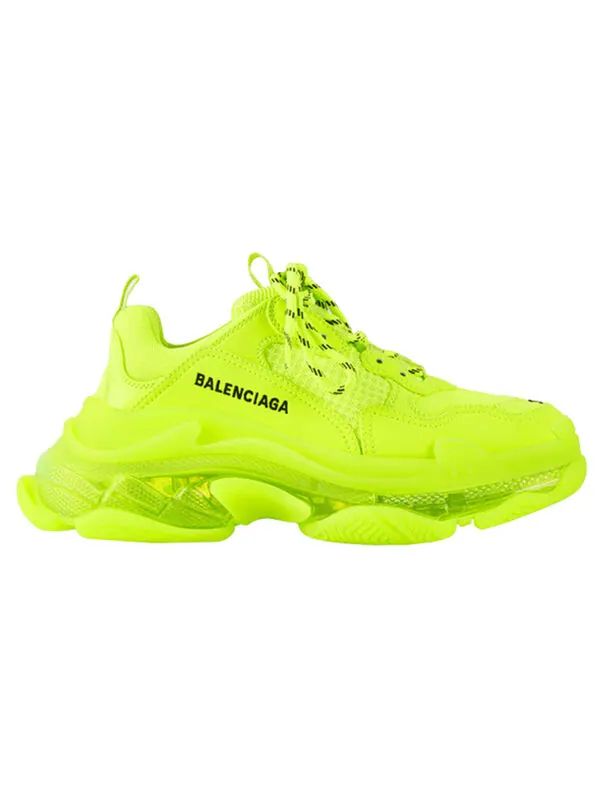 Кроссовки triple s 'fluo yellow' Balenciaga — изображение 2 из 4, желтый
