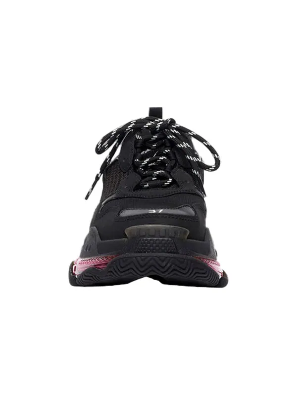 Кроссовки triple s 'clear sole - black pink neon' Balenciaga — изображение 3 из 4, черный/розовый