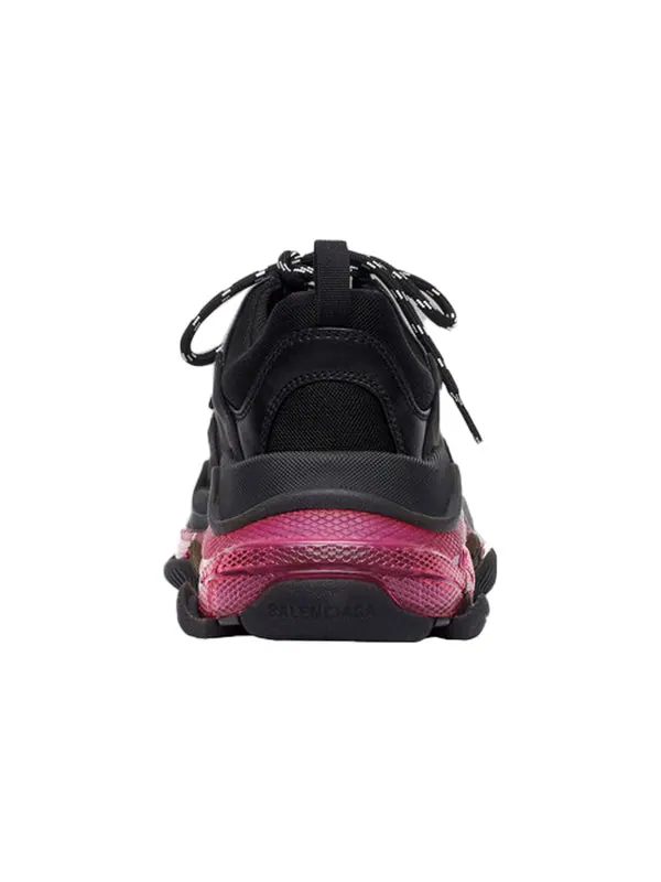 Кроссовки triple s 'clear sole - black pink neon' Balenciaga — изображение 4 из 4, черный/розовый