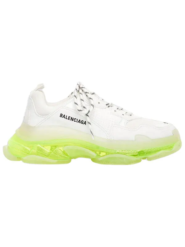 Кроссовки triple s sneaker 'clear sole - white fluo yellow' Balenciaga — изображение 2 из 4, белый/желтый