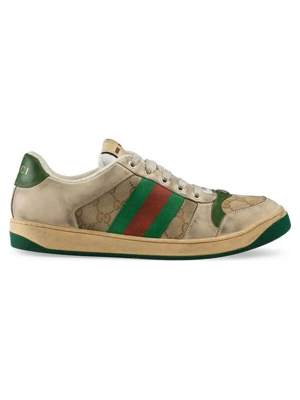 Кроссовки gg screener distressed 'gg canvas' Gucci — изображение 2 из 4, бежевый