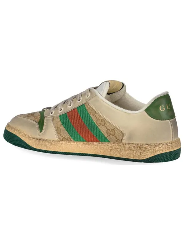 Кроссовки gg screener distressed 'gg canvas' Gucci — изображение 3 из 4, бежевый