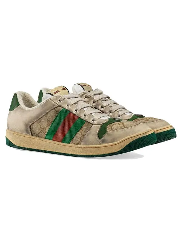 Кроссовки gg screener distressed 'gg canvas' Gucci — изображение 4 из 4, бежевый