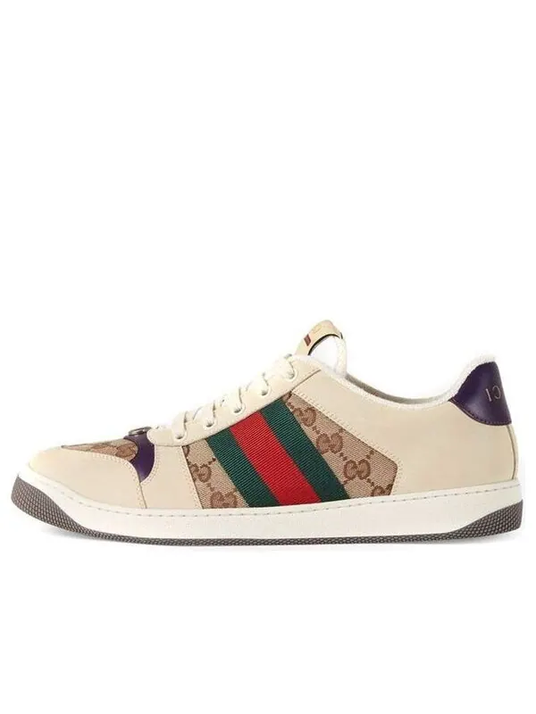 Кроссовки screener gg sneaker 'beige dark blue' Gucci — изображение 1 из 4, бежевый/темный синий