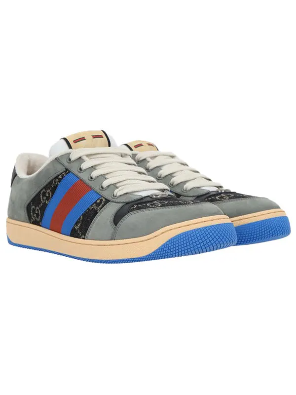 Кроссовки gg screener 'gg canvas - grey blue' Gucci — изображение 3 из 4, серый/синий/коричневый
