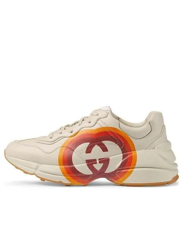 Кроссовки rhyton 'logo print' Gucci — изображение 1 из 4, белый