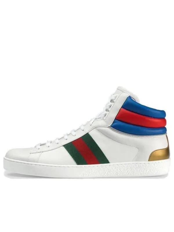 Кроссовки ace high top 'white' Gucci — изображение 1 из 4, мульти/белый