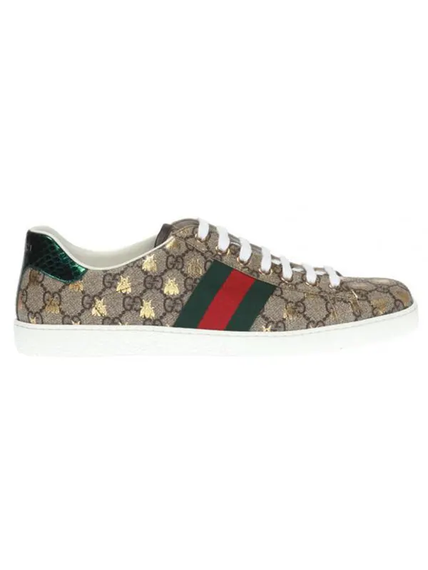 Кроссовки ace gg supreme 'bees' Gucci — изображение 3 из 4, бежевый
