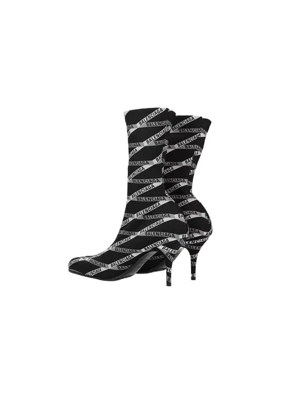 Кроссовки 80mm monogram logo spandex boots 'black' Balenciaga — изображение 3 из 4, черный/серый/белый