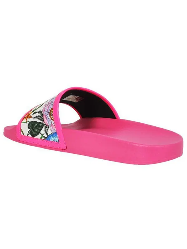Тапочки pursuit pool slide 'pink floral' Gucci — изображение 4 из 4, розовый/мульти