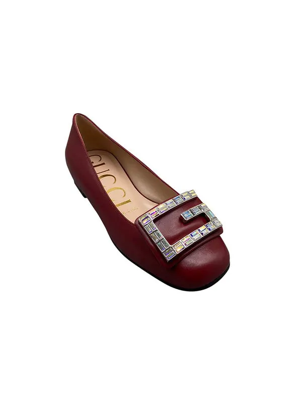 Кроссовки madelyn crystal g 'dark red leather' Gucci — изображение 2 из 4, темный красный
