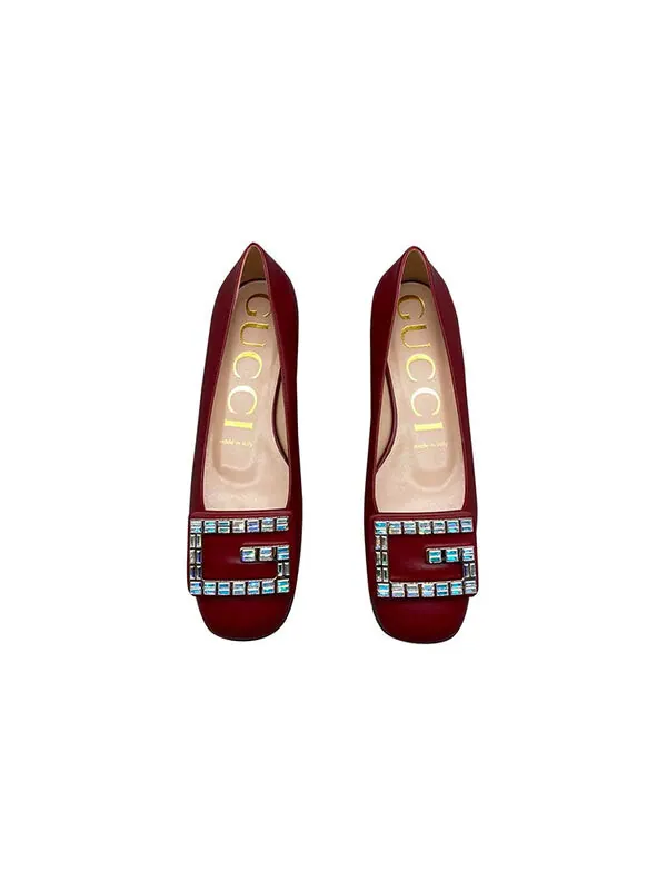 Кроссовки madelyn crystal g 'dark red leather' Gucci — изображение 3 из 4, темный красный