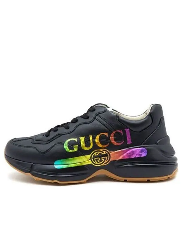 Кроссовки rhyton 'iridescent logo' Gucci — изображение 1 из 4, черный