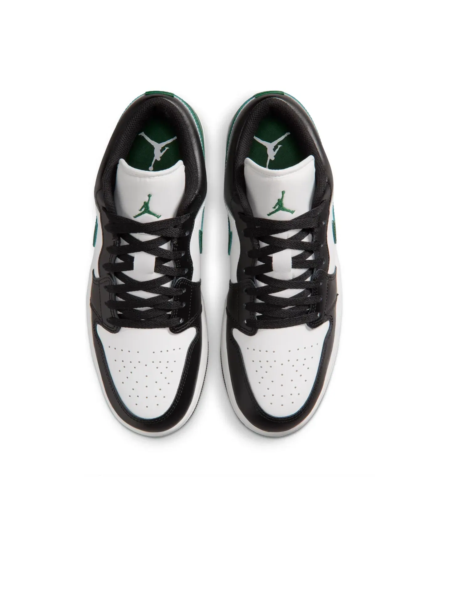 Мужские кроссовки с кожаным верхом Air Jordan 1 Low Black Gorge Green — изображение 2 из 6, черный