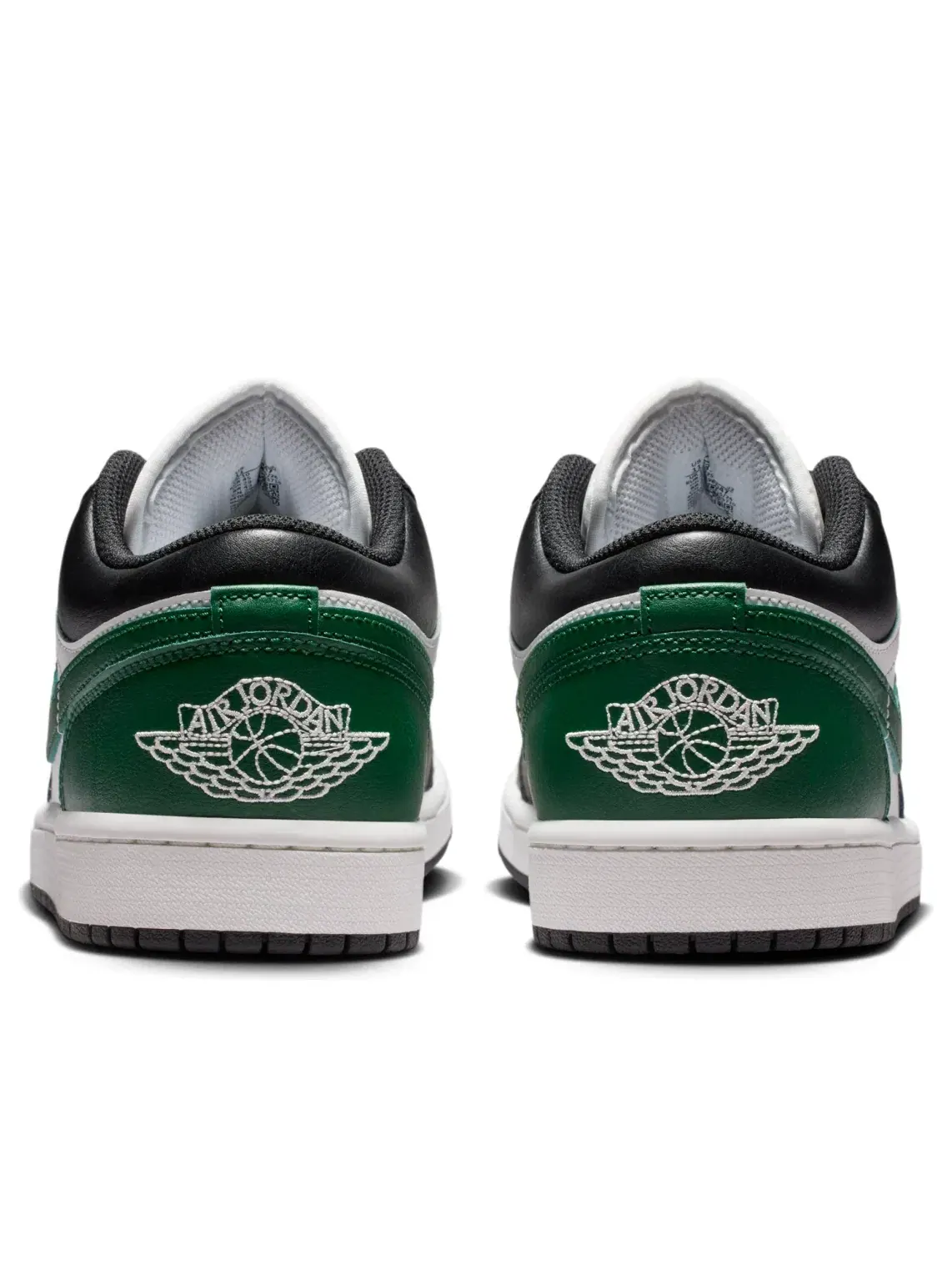 Мужские кроссовки с кожаным верхом Air Jordan 1 Low Black Gorge Green — изображение 3 из 6, черный