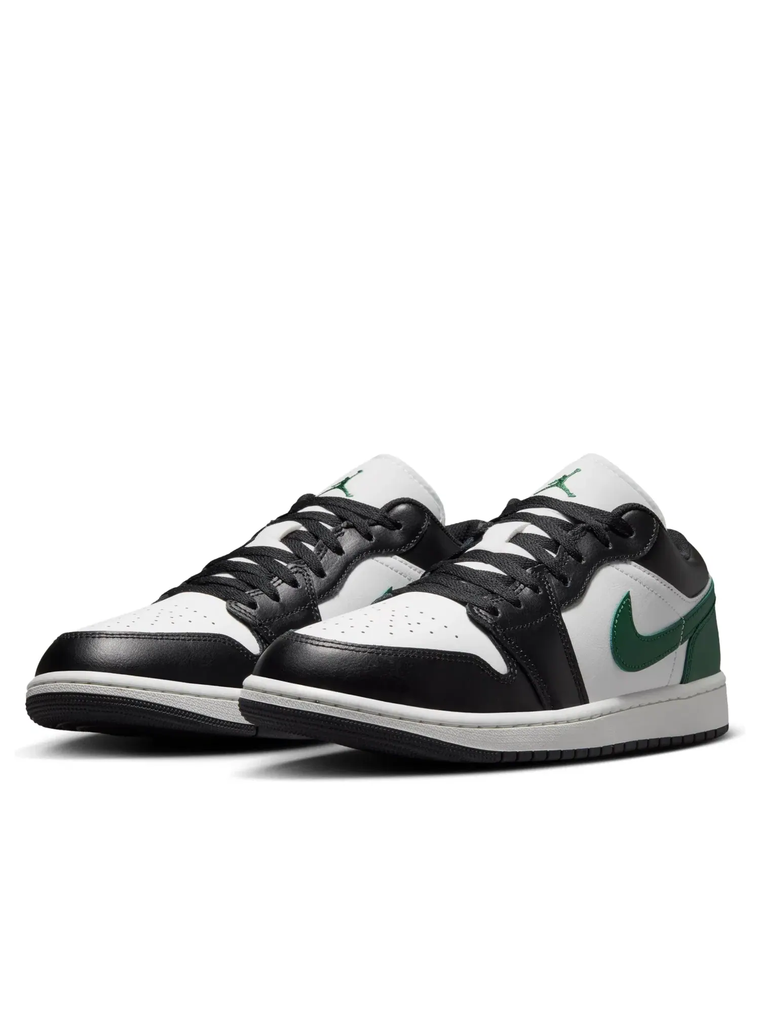 Мужские кроссовки с кожаным верхом Air Jordan 1 Low Black Gorge Green — изображение 4 из 6, черный