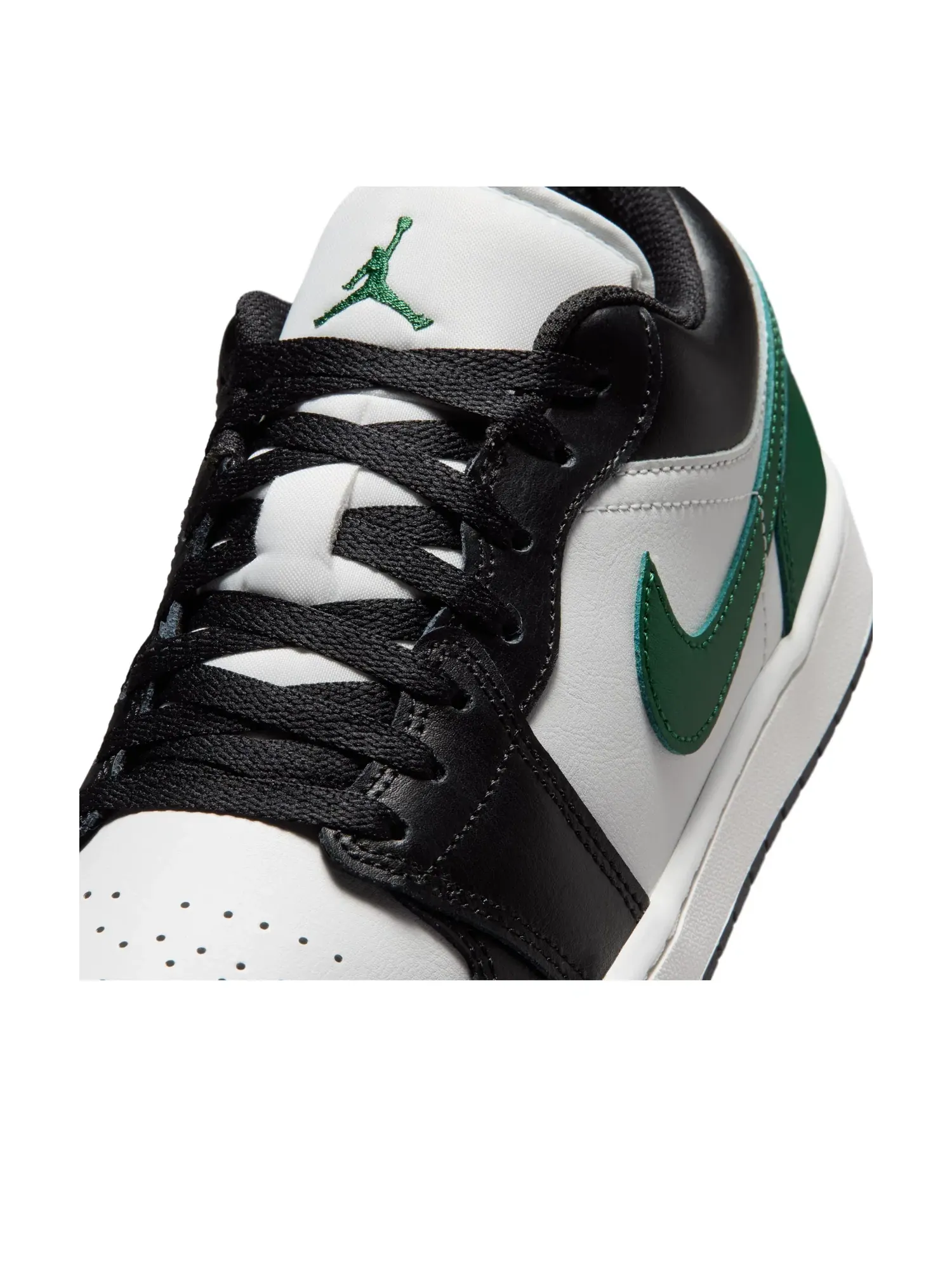 Мужские кроссовки с кожаным верхом Air Jordan 1 Low Black Gorge Green — изображение 5 из 6, черный