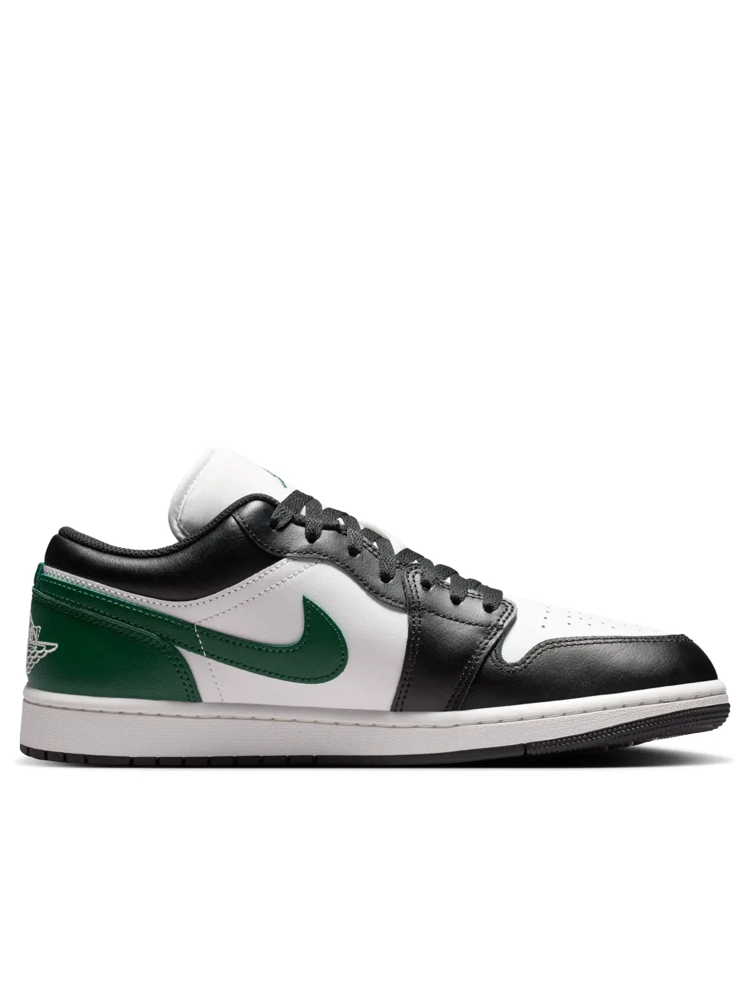 Мужские кроссовки с кожаным верхом Air Jordan 1 Low Black Gorge Green — изображение 6 из 6, черный