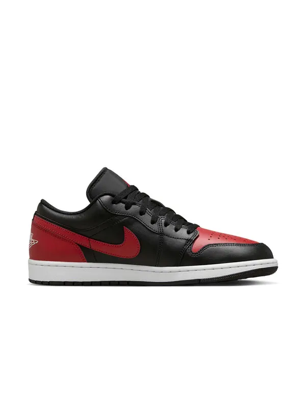 Кроссовки 1 low 'bred' Air Jordan — изображение 2 из 4, черный/красный/белый