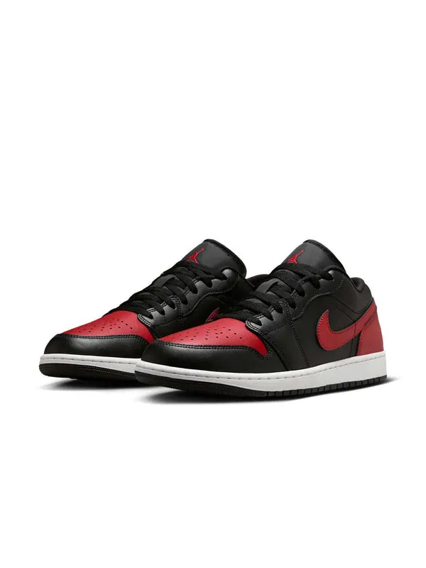 Кроссовки 1 low 'bred' Air Jordan — изображение 3 из 4, черный/красный/белый