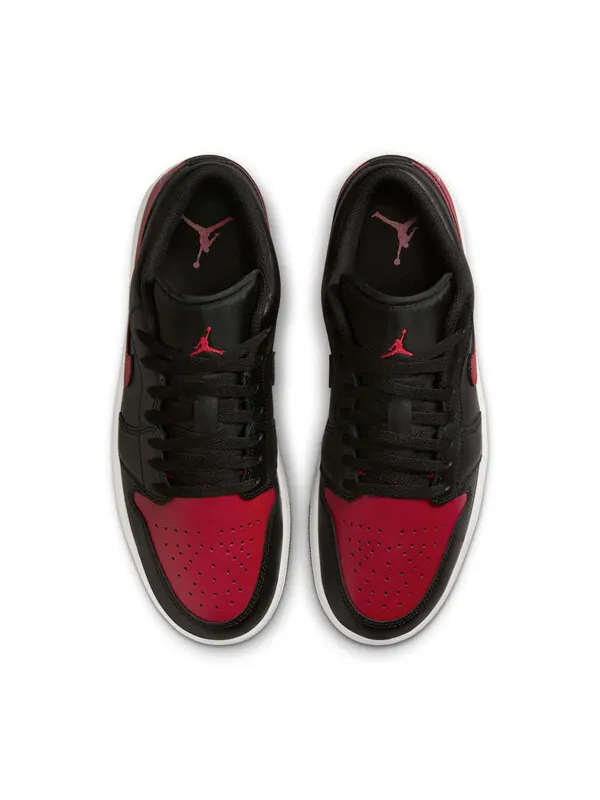 Кроссовки 1 low 'bred' Air Jordan — изображение 4 из 4, черный/красный/белый