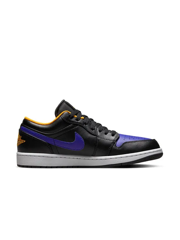 Кроссовки 1 низкие Air Jordan — изображение 2 из 4, черный/фиолетовый/желтый