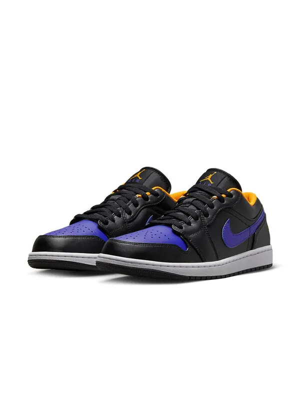 Кроссовки 1 низкие Air Jordan — изображение 3 из 4, черный/фиолетовый/желтый