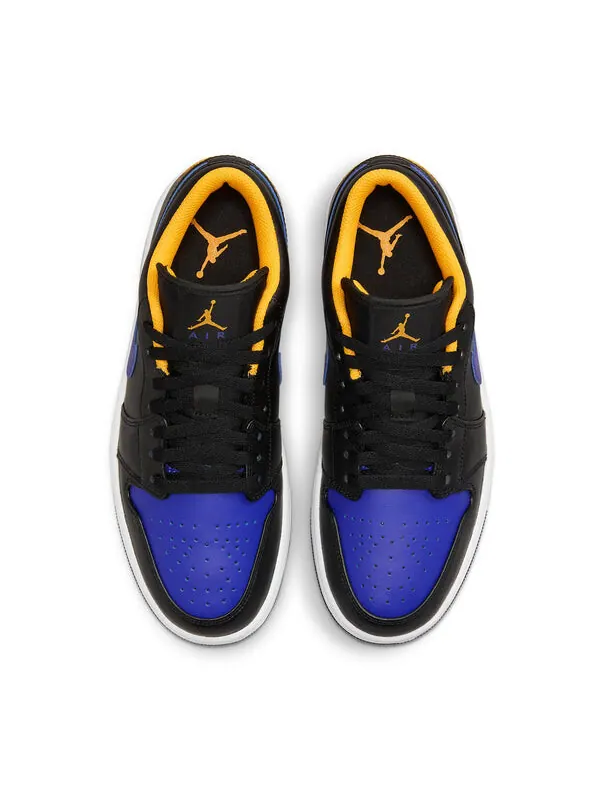 Кроссовки 1 низкие Air Jordan — изображение 4 из 4, черный/фиолетовый/желтый