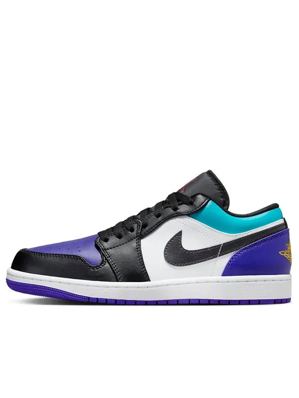 Кроссовки 1 низкие Air Jordan — изображение 1 из 4, белый/фиолетовый//черный