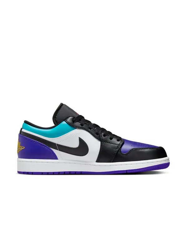 Кроссовки 1 низкие Air Jordan — изображение 2 из 4, белый/фиолетовый//черный