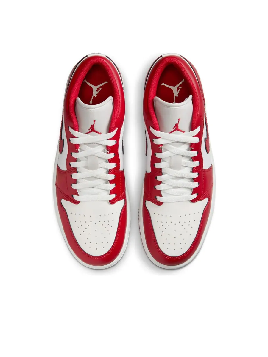 Кроссовки Air Jordan 1 Low 'Summit White Varsity Red' — изображение 4 из 6, бежевый