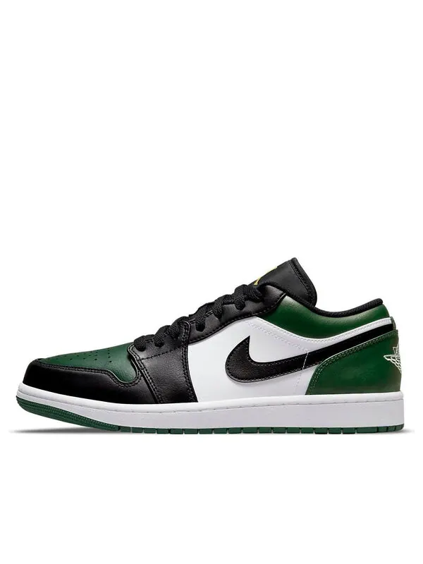 Кроссовки 1 низкие Air Jordan — изображение 1 из 4, зеленый//белый/черный