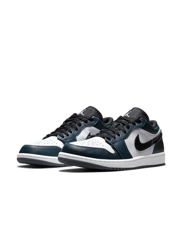 Кроссовки 1 low 'dark teal' Air Jordan — изображение 3 из 4, темный/белый/черный