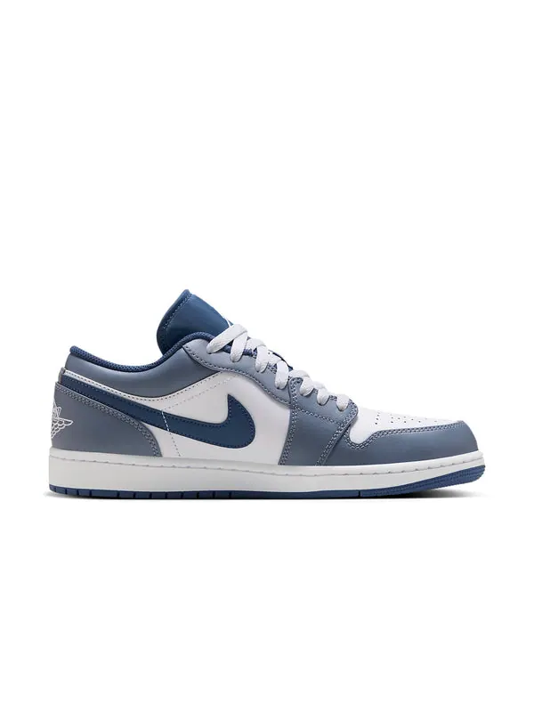 Кроссовки 1 low 'ashen slate' Air Jordan — изображение 2 из 4, темно-синий/белый